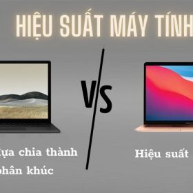 hiệu suất giữa macbook và laptop